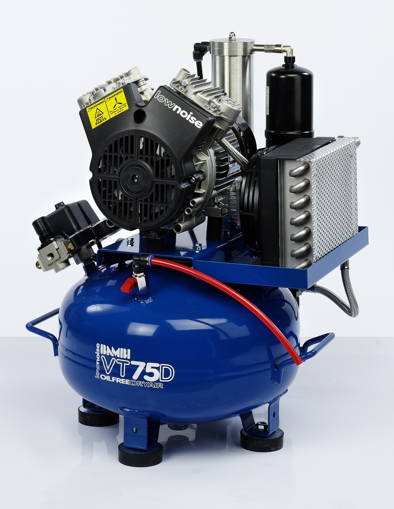 Ultra geluidsarme olievrije compressor + AirDryer BAMBI VT-75D