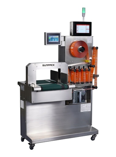 Automatic vacuum feed banding machine+ Printer Sunpack WK06-100C3-MRQ